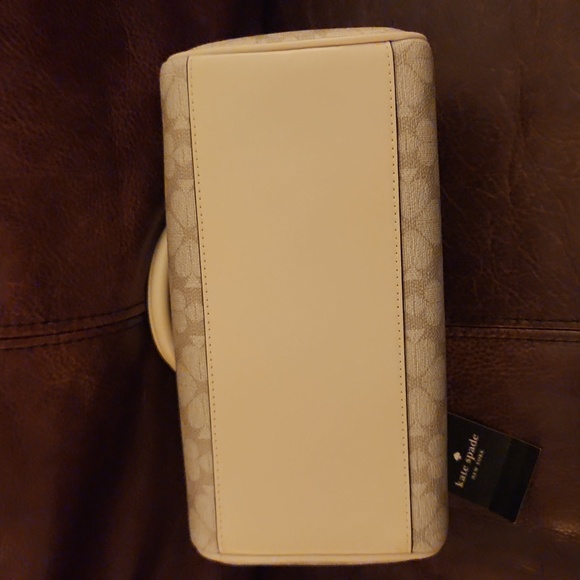 Kate Spade Beige Patterned Satchel *Convert Into Shoulder/ Crossbody With Strap* - Picture 4 of 12